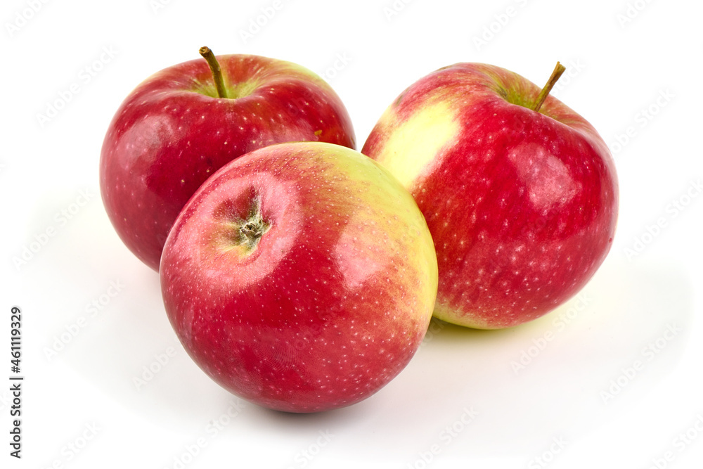Fresh red apples, isolated on white background. Fresh red apples, isolated on white background.