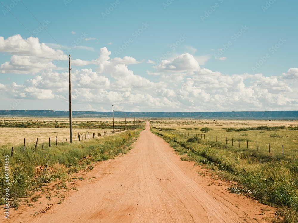 A dirt road near Route 66 in eastern New Mexico