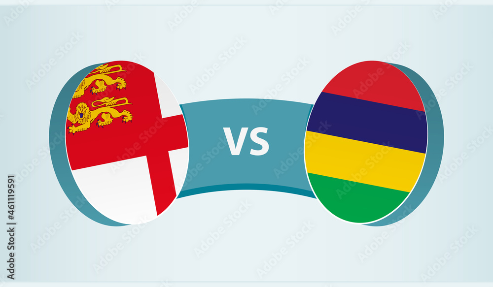 Sark versus Mauritius, team sports competition concept. Sark versus Mauritius, team sports competition concept.