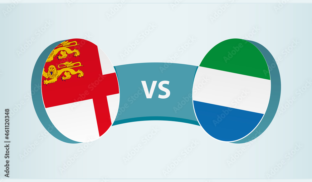 Sark versus Sierra Leone, team sports competition concept. Sark versus Sierra Leone, team sports competition concept.