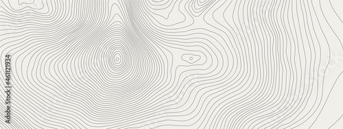 The stylized height of the topographic map contour in lines white colors. The concept of a conditional geography scheme and the terrain path. Ultra Wide Size. Vector illustration.