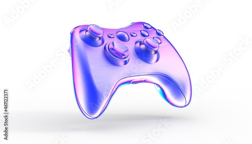 Fotografie Generic game controllers isolated on white background