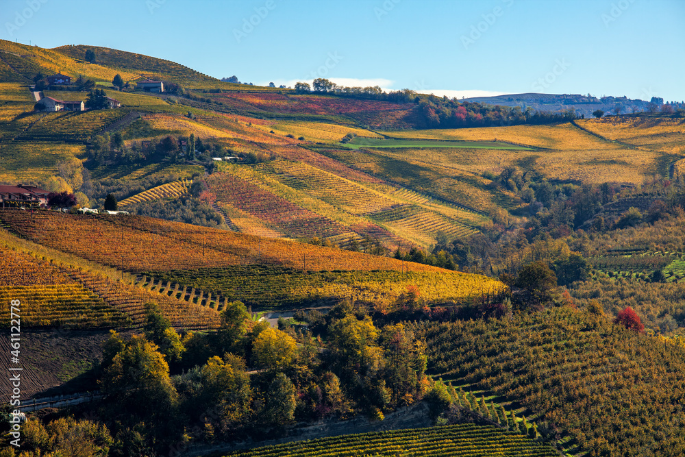 Fototapeta premium Beautiful autumnal hills in Northern Italy.
