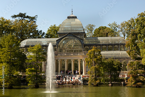 Palacio de Cristal en los jardines del Buen Retiro, Madrid. 