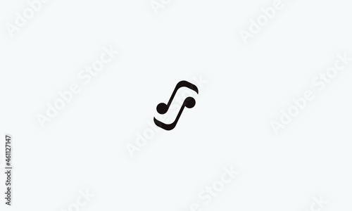 Music icon Logo with two notes