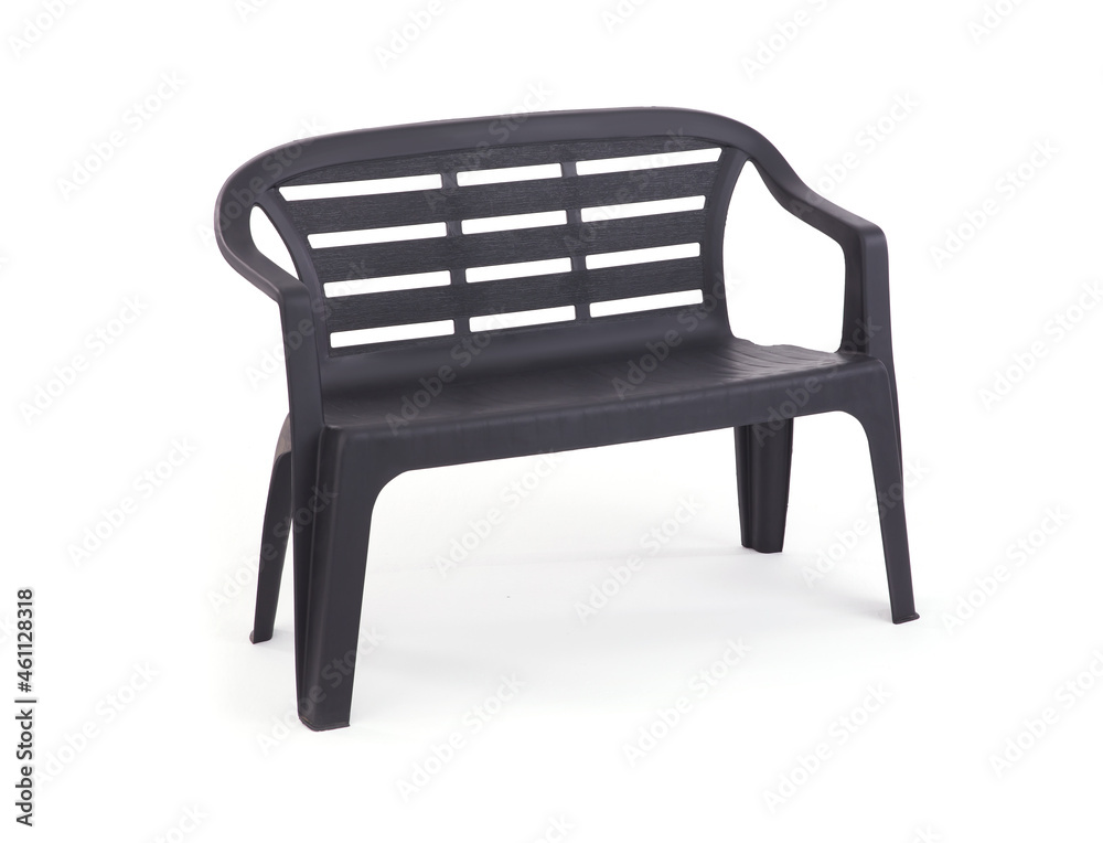 Gray Plastic Chair Against White Background. Gray Plastic Chair Against White Background.