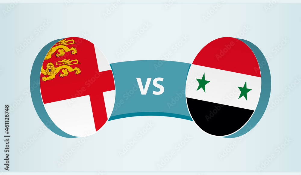 Sark versus Syria, team sports competition concept. Sark versus Syria, team sports competition concept.