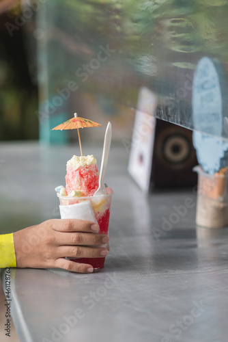 Delicious shaved ice on a summer's day photo