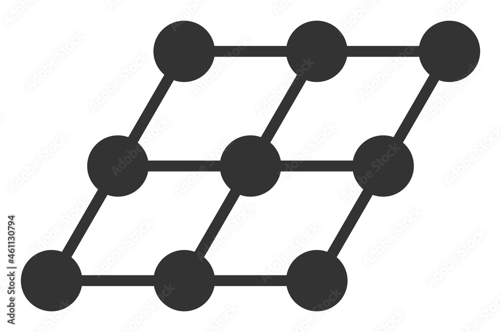 Shifted grid icon with flat style. Isolated vector shifted grid icon image, simple style. Shifted grid icon with flat style. Isolated vector shifted grid icon image, simple style.