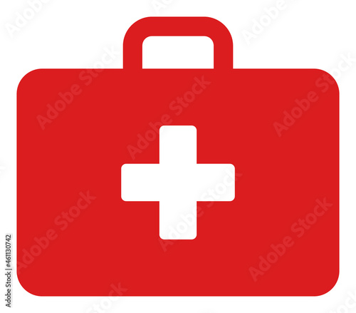 Medical first aid icon with flat style. Isolated vector medical first aid icon image, simple style.