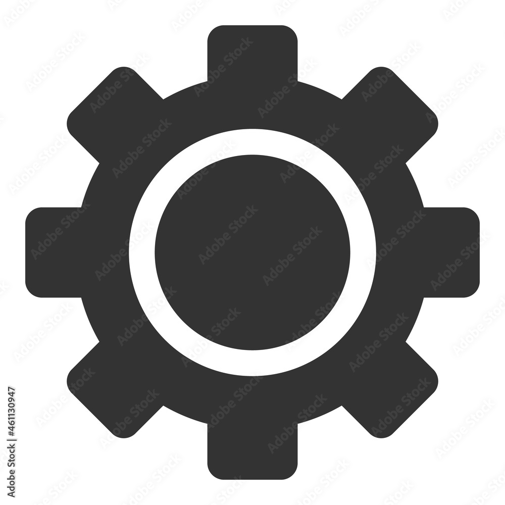 Gear icon with flat style. Isolated vector gear icon illustrations, simple style. Gear icon with flat style. Isolated vector gear icon illustrations, simple style.