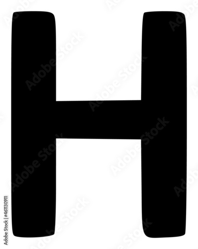 Eta Greek symbol icon with flat style. Isolated vector Eta Greek symbol icon illustrations, simple style.