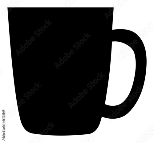 Mug icon with flat style. Isolated vector mug icon image, simple style.