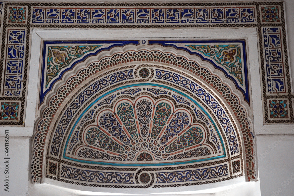 Artistic and traditional ceiling design in Morocco