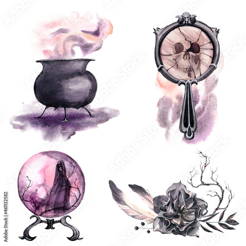 watercolor helloween set.