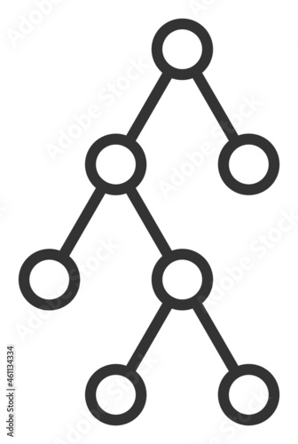 Binary hierarchy icon with flat style. Isolated vector binary hierarchy icon illustrations, simple style.