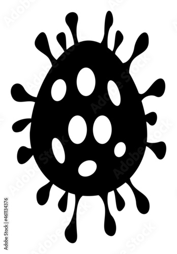 Virus egg icon with flat style. Isolated vector virus egg icon illustrations, simple style.