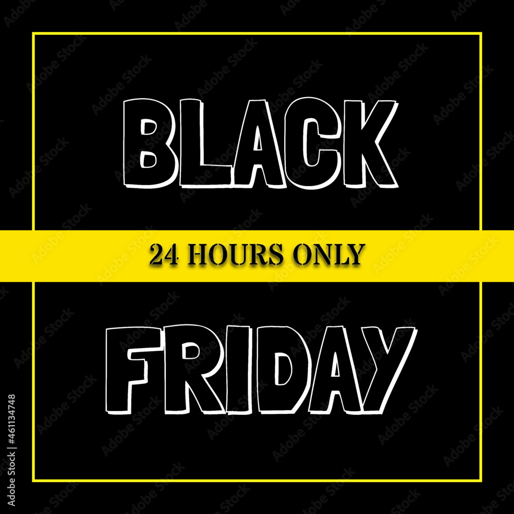 Black Friday template. Sale poster. Modern design. Discount text. Vector