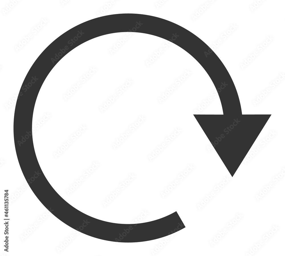 Rotate right icon with flat style. Isolated vector rotate right icon illustrations, simple style. Rotate right icon with flat style. Isolated vector rotate right icon illustrations, simple style.