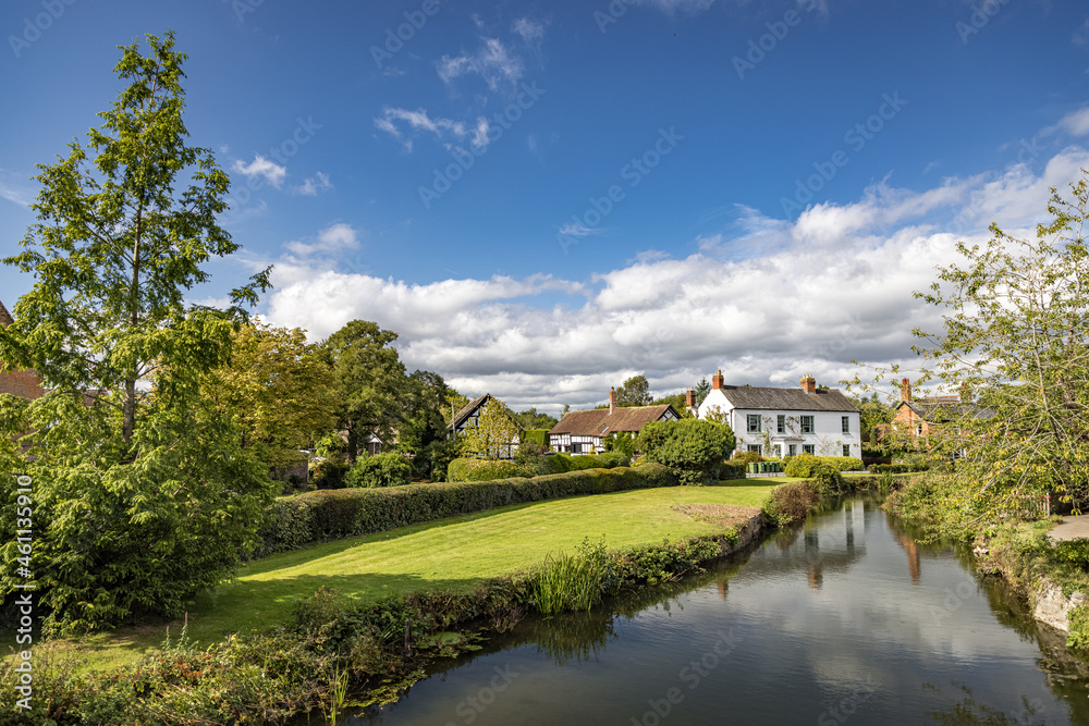 Idyllic English village of Eardisland, Herefordshire, England