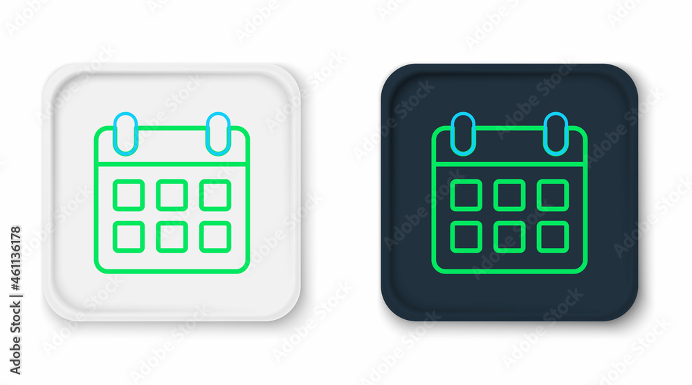 Line Travel planning calendar and airplane icon isolated on white background. A planned holiday trip. Colorful outline concept. Vector Line Travel planning calendar and airplane icon isolated on white background. A planned holiday trip. Colorful outline concept. Vector
