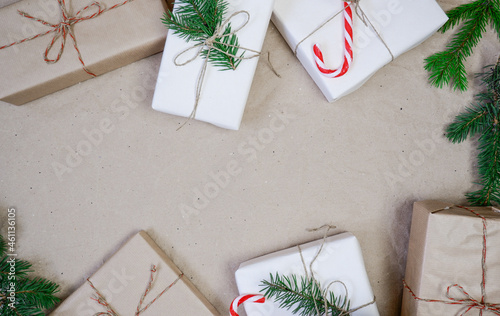 new year background white background new year Christmas. Place for your text.