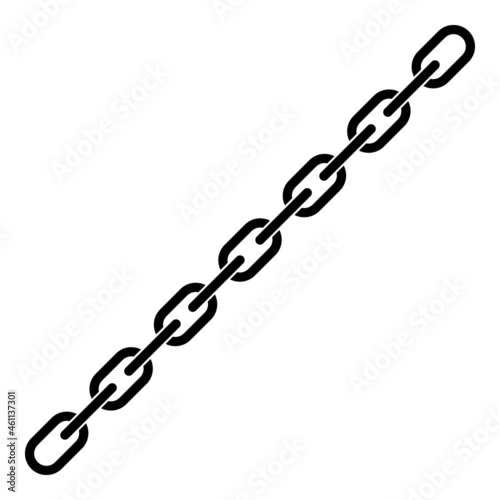 Chain icon with flat style. Isolated vector chain icon illustrations, simple style.