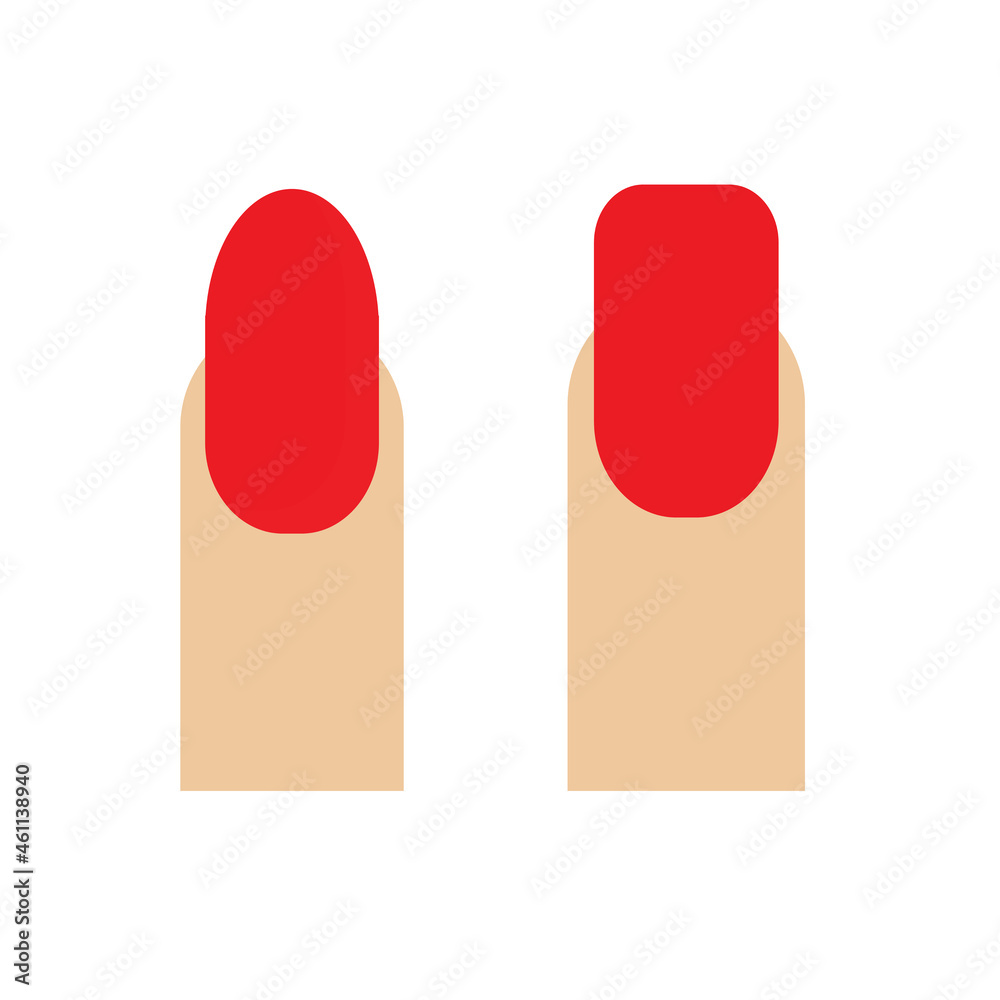 nail icon vector. Nail polish salon symbol. logo