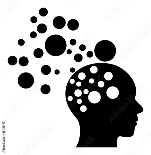 Man idea generation icon with flat style. Isolated vector man idea generation icon image, simple style.