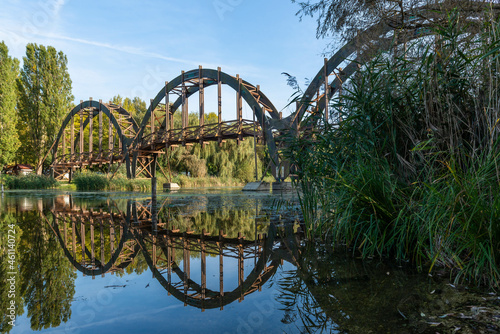 The arch bridge from Little Balaton Lake - Hungary