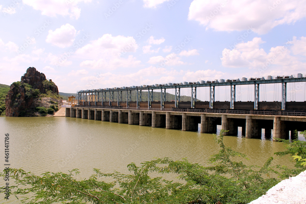 Beautiful view of the Herkel Bridge cum barrage.