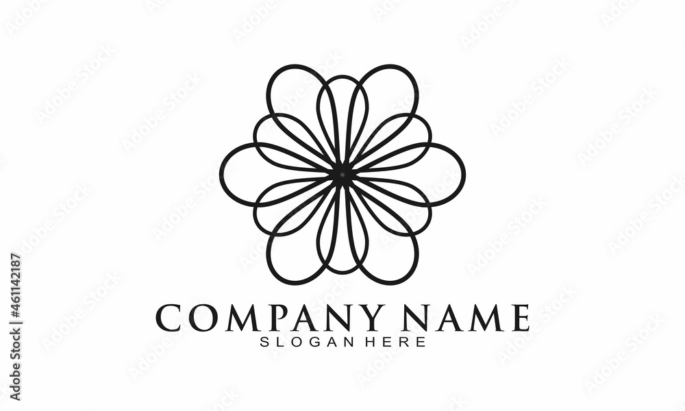 Elegant flower vector logo Elegant flower vector logo