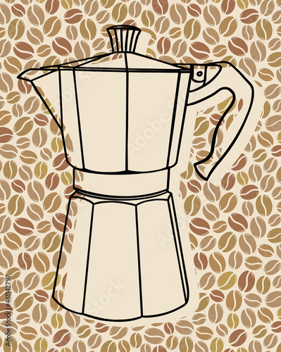 Italian coffee maker or moka pot