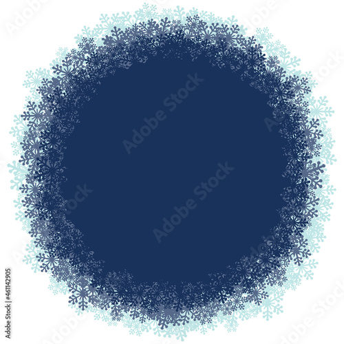 Christmas snowflakes blank frame vector illustration