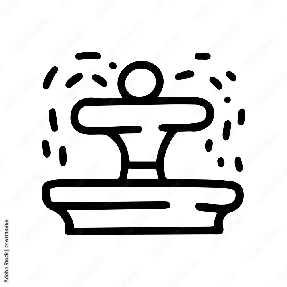 water fountain line vector doodle simple icon water fountain line vector doodle simple icon