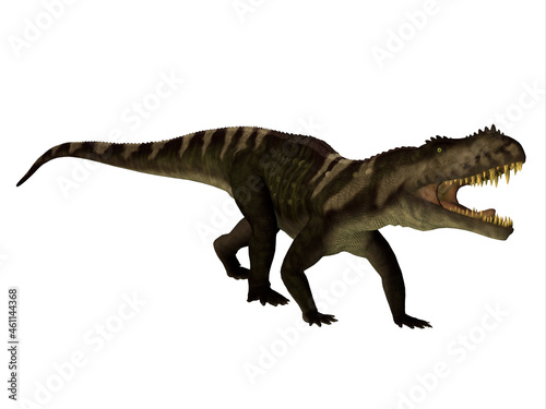 Prestosuchus Reptile Walking - Prestosuchus was a carnivorous archosaur predator that lived in the Triassic Period of Brazil. © Catmando