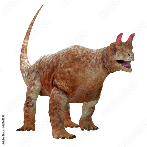 Shringasaurus Archosaur over White - Shringasaurus was a herbivorous Archosaur that lived in India during the Triassic Period.