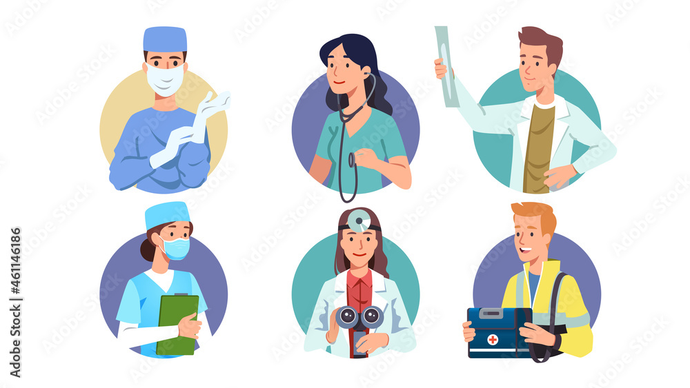 Medical workers, doctors professions set Medical workers, doctors professions set