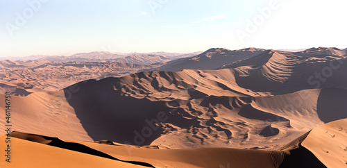 Fototapeta Naklejka Na Ścianę i Meble -  panorama view from Nature and landscapes of dasht e lut or sahara desert. Middle East desert