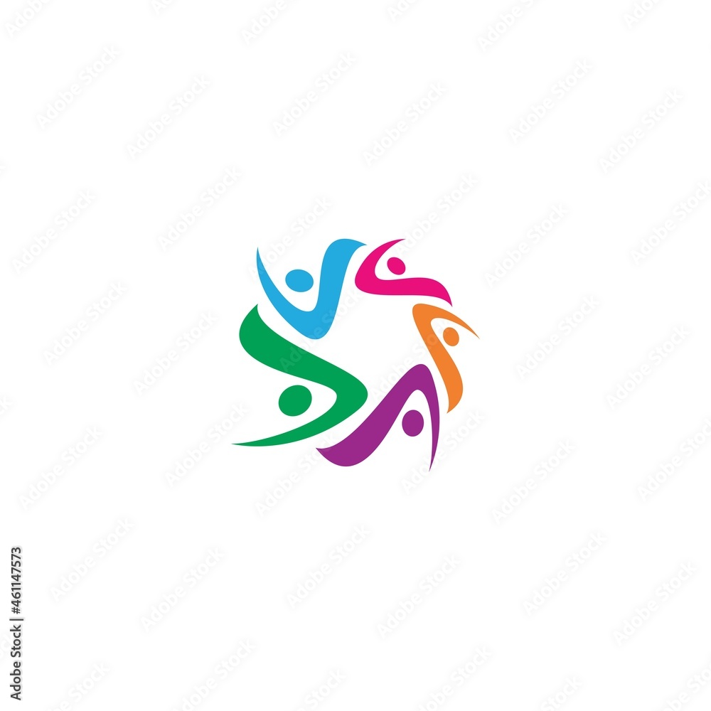 Fototapeta premium Community, network and social logo