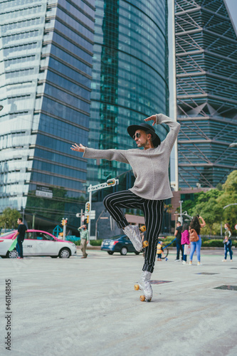 person skating on the street