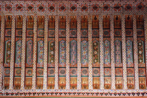 Artistic and traditional ceiling design in Morocco