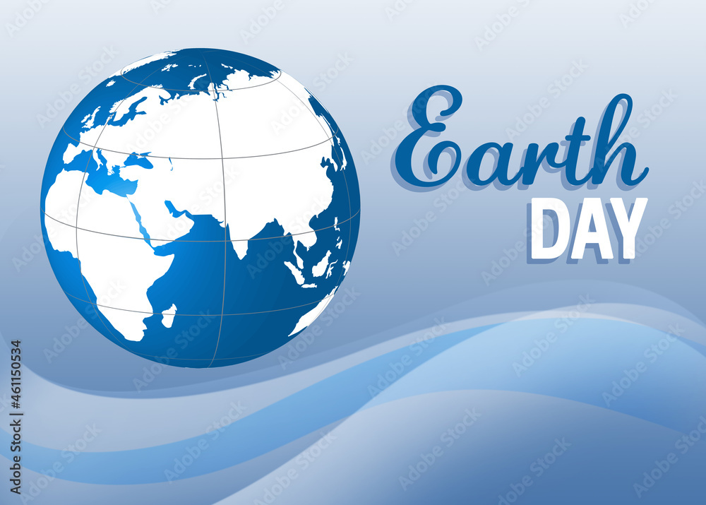 Happy Earth Day. Illustration of planet on color background Happy Earth Day. Illustration of planet on color background