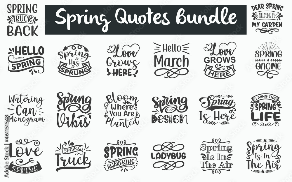 Spring Quotes SVG Designs Bundle. Spring quotes SVG cut files bundle, Spring quotes t shirt designs bundle, Quote about Spring, Funny Spring quote cut files, Funny Spring eps files, Spring quotes