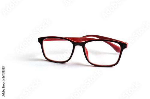 red sunglasses isolated on white