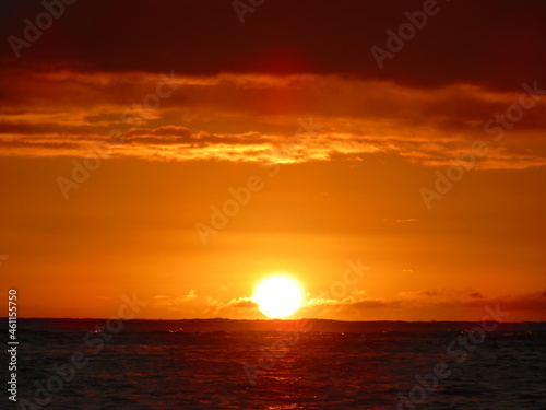 Beautiful sunset in Hawaii by ocean © Vladimir