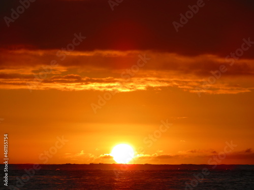 Beautiful sunset in Hawaii by ocean © Vladimir