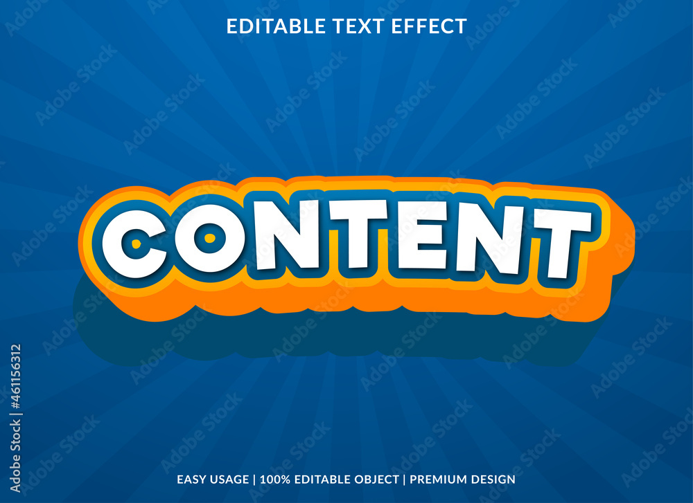 content text effect template use for business brand and logo