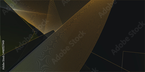 Gold elegant wedding invitation template. Abstract vector background illustration. Black and grey paint backdrop for design brochure, invitation 
