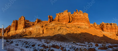 Valley of castles in the Kazakhstan Charyn canyon